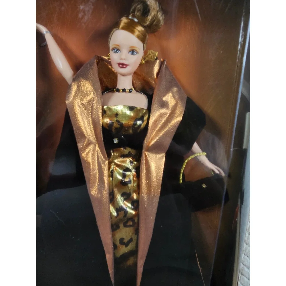 Mattel Bronze Sensation Barbie Special Edition 1998 Leopard Print Gown 20022 NEW